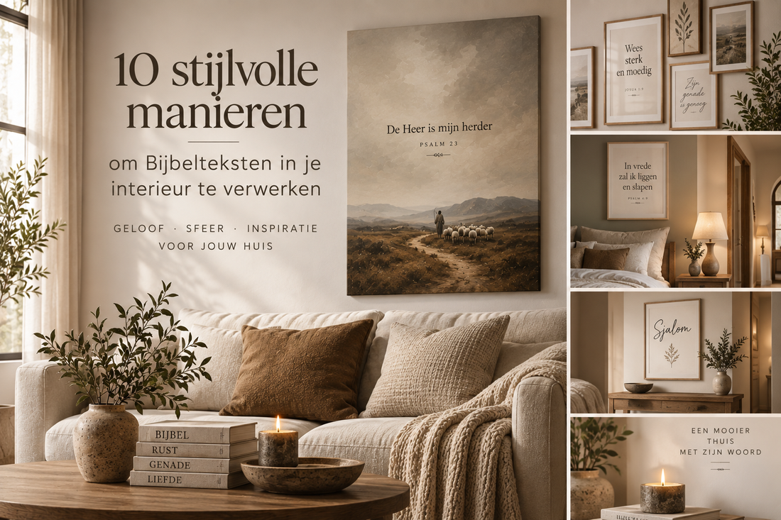 Bijbelteksten in je interieur: welke tekst per kamer, en 8 stijltips om hem mooi op te hangen