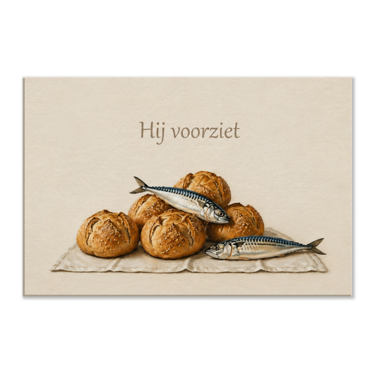 Hij voorziet christelijk canvas – dun canvas 40x60 cm – Grace Studio