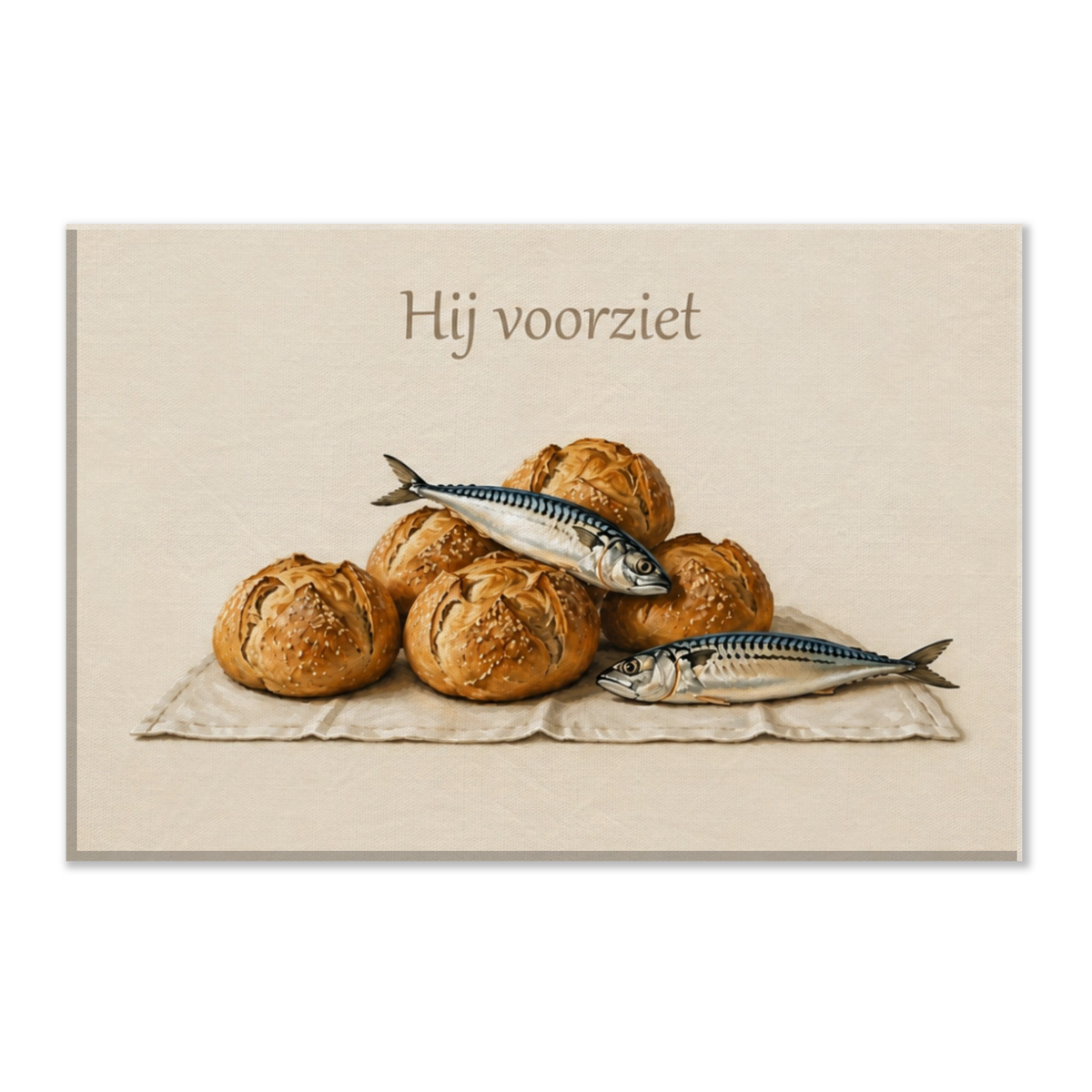 Hij voorziet christelijk canvas – dun canvas 20x30 cm – Grace Studio