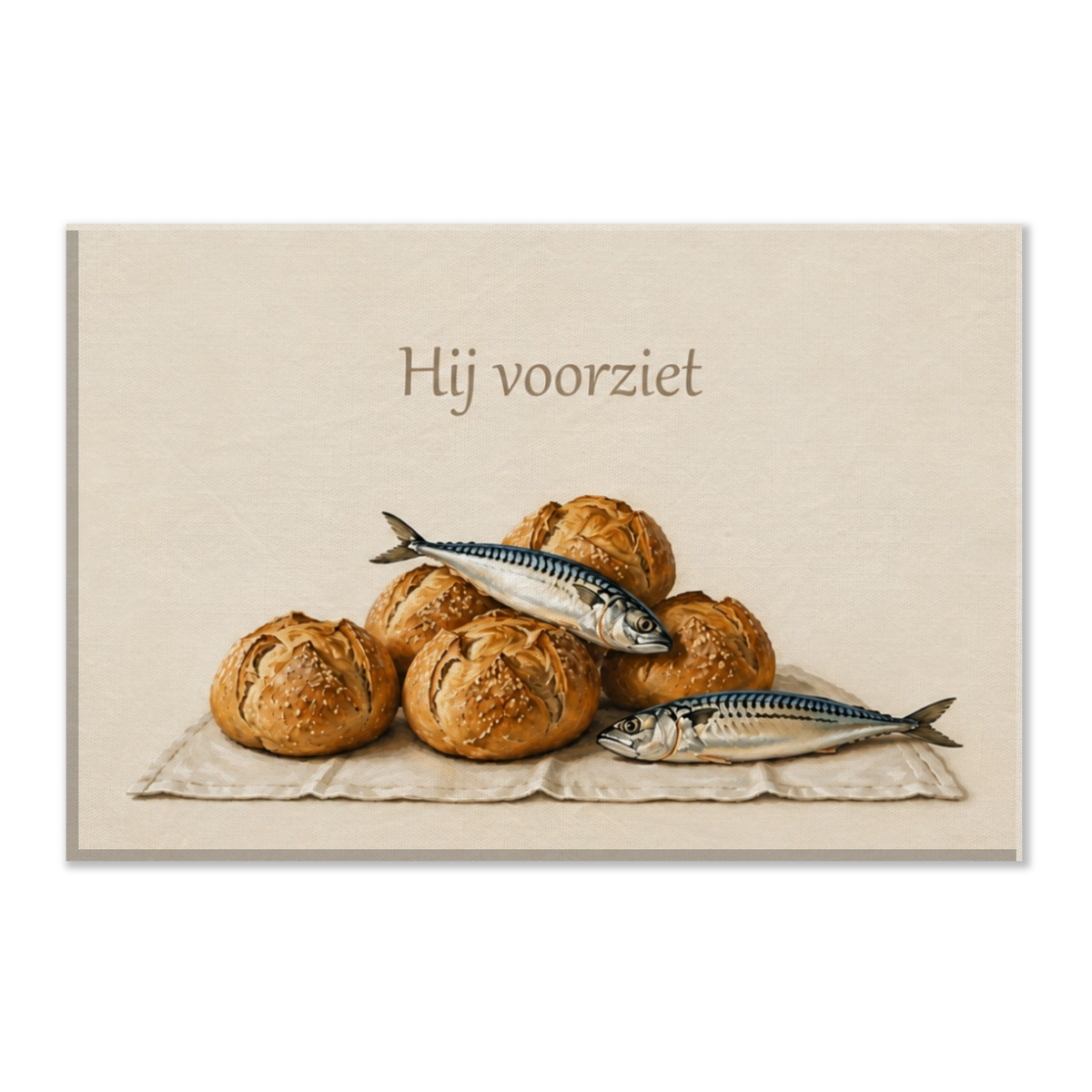 Hij voorziet christelijk canvas – dik canvas 20x30 cm – Grace Studio
