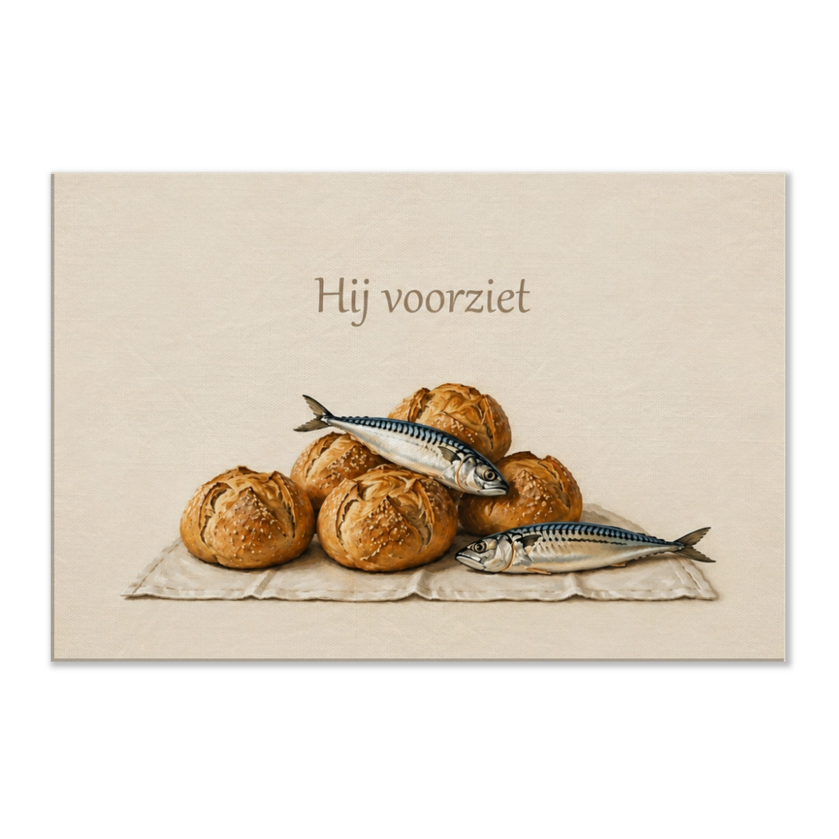 Hij voorziet christelijk canvas – dun canvas 50x75 cm – Grace Studio
