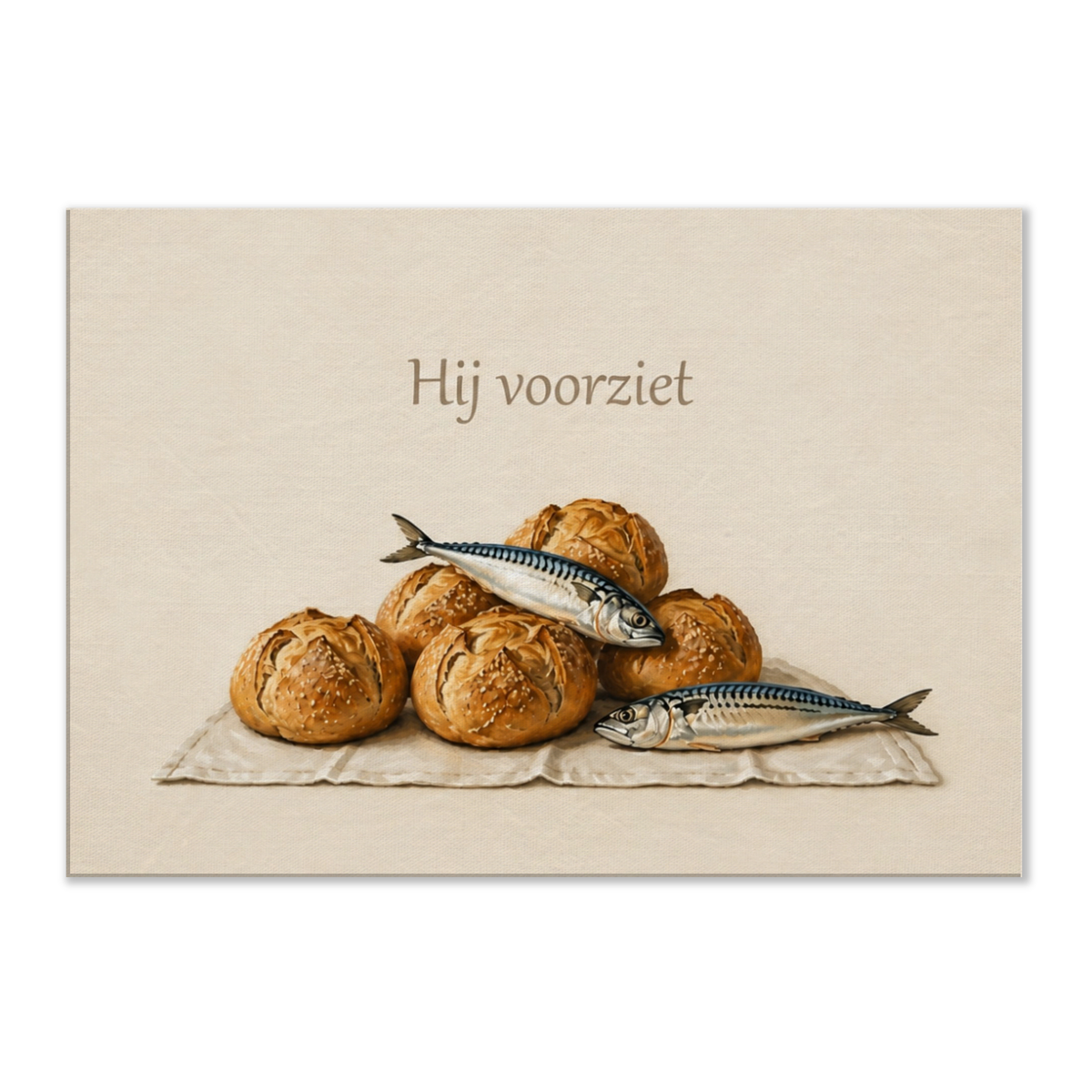 Hij voorziet christelijk canvas – dik canvas 70x100 cm – Grace Studio