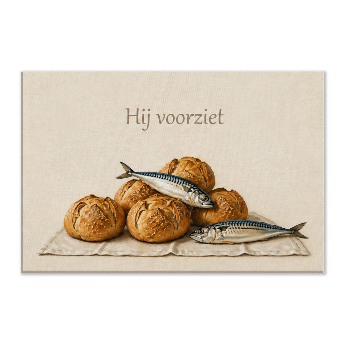 Hij voorziet christelijk canvas – dun canvas 30x45 cm – Grace Studio