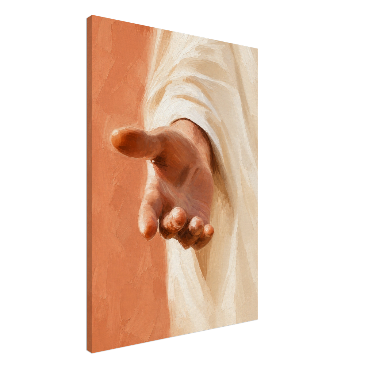 De Uitgestrekte Hand christelijk canvas met de uitgestrekte hand van Jezus – Grace Studio
