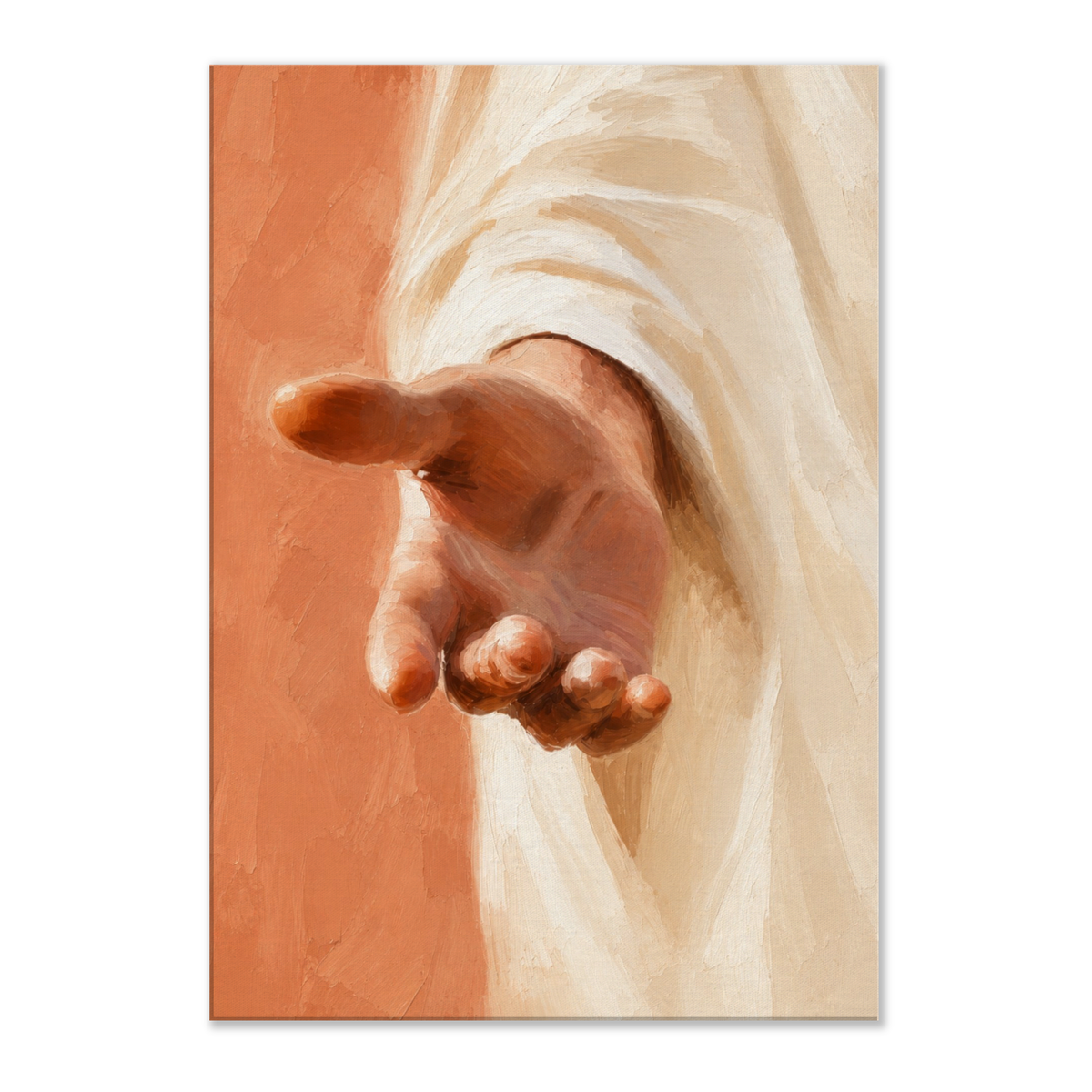De Uitgestrekte Hand christelijk canvas met de uitgestrekte hand van Jezus – Grace Studio