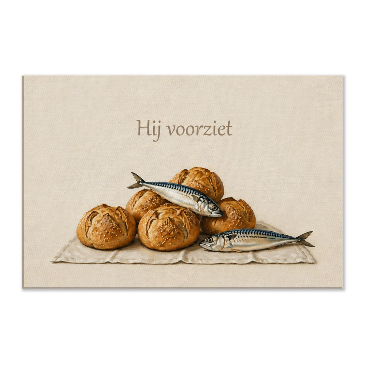 Hij voorziet christelijk canvas – dik canvas 50x75 cm – Grace Studio